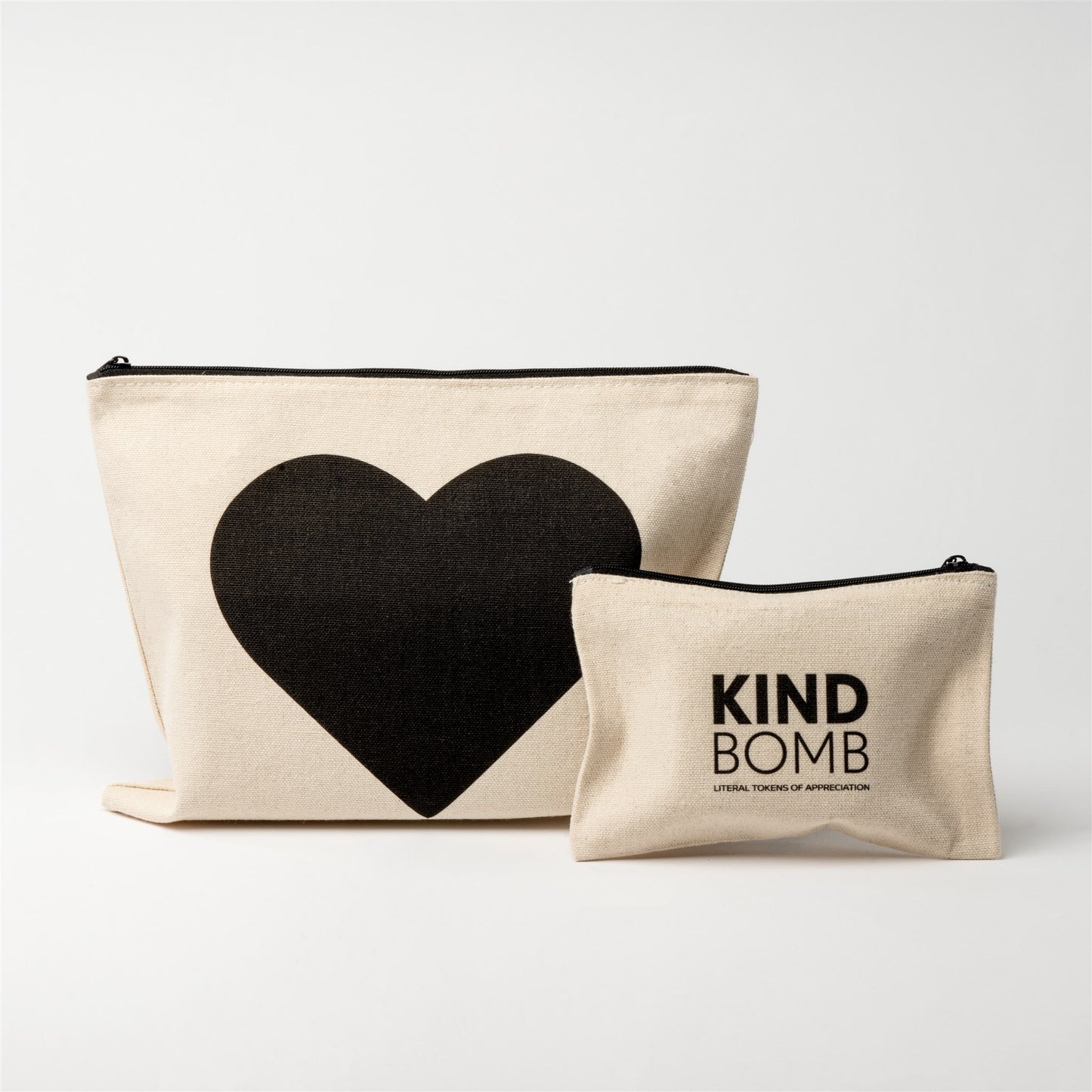 Kind Bomb SMALL Canvas Zipper Pouch